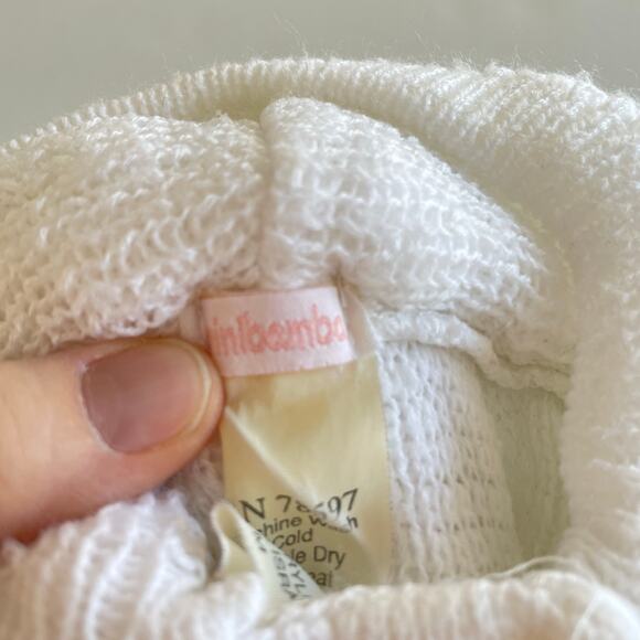Adorable Vintage White Knit Baby Sweater - Size 9 Months - Picture 4 of 4